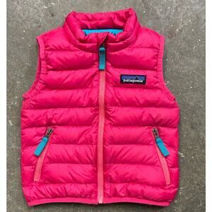 Patagonia Baby Down Sweater Vest Girls 6-12M Full Zip Jacket Outdoor